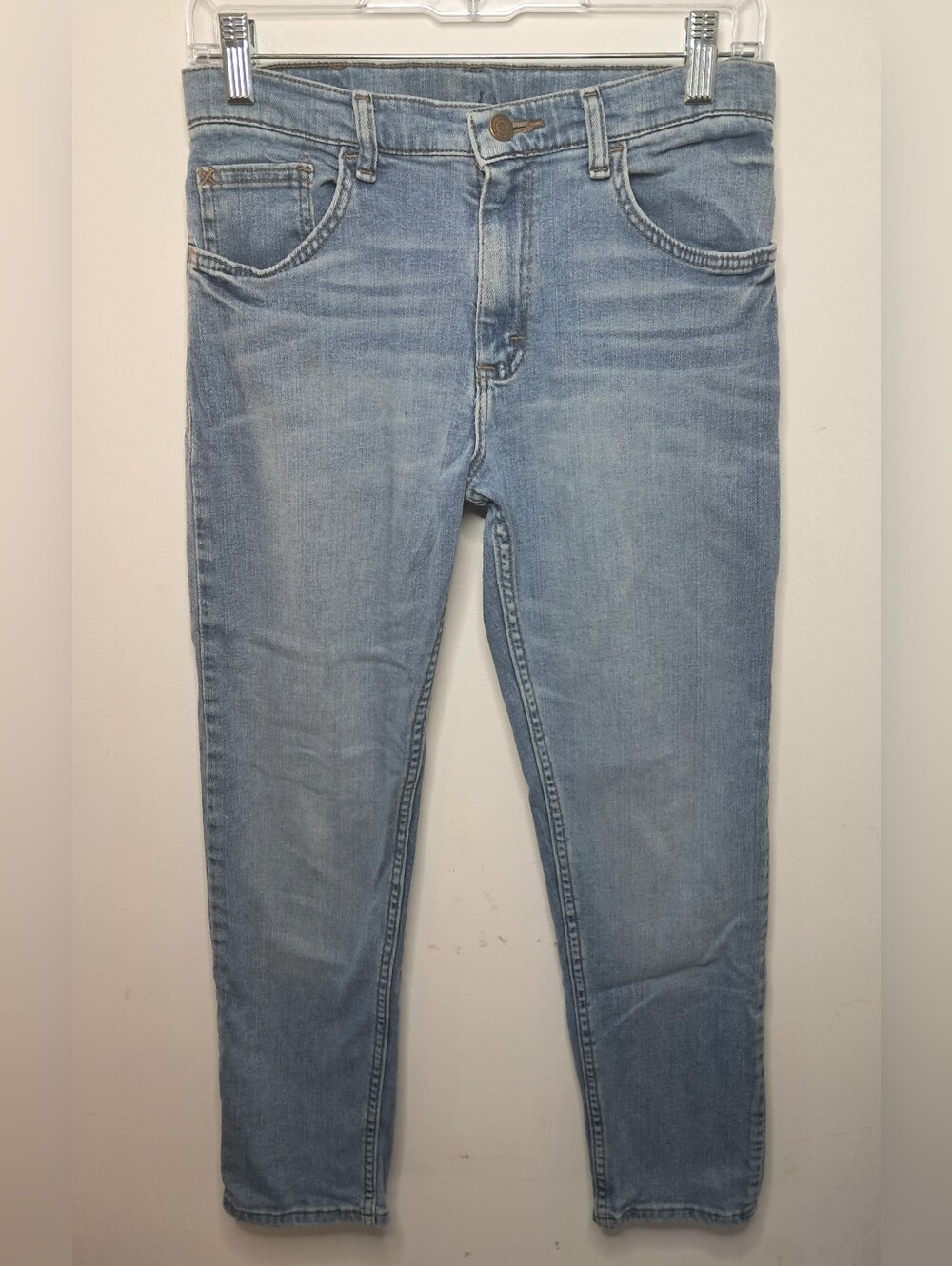 Wrangler Youth Boys Regular Straight Fit Jeans Size 18 Medium Wash Denim